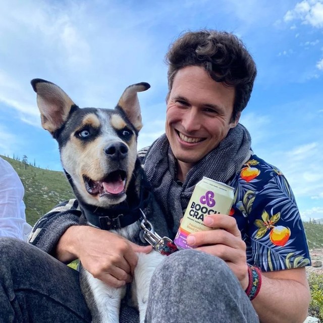 Andrew with his dog